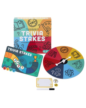 Trivia Stakes Family Board Game with Trivia and Wagers