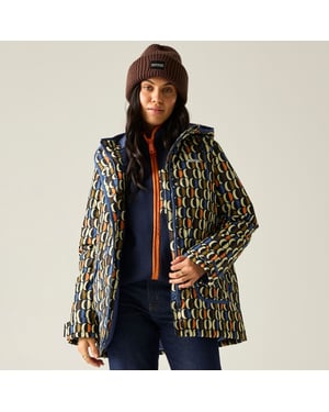 Regatta Womens/Ladies Orla Kiely Oval Insulated Waterproof Jacket (Navy/Multicoloured)