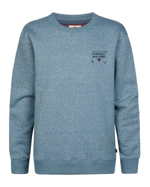 Petrol Industries - Jongens Gemêleerde sweater met ronde hals forgerun - Blauw