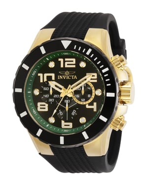 Invicta Pro Diver 30777 Herenhorloge - Quartz Uurwerk - Roestvrij Staal met Zwarte Wijzerplaat - 50 mm