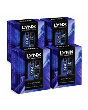 LYNX Fine Fragrance Blue Lavender Gift Set 2 piece, Pack of 4