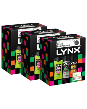 LYNX All Stars Trio & Body Scrub Gift Set 3 piece, Pack of 3