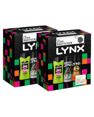 LYNX All Stars Trio & Body Scrub Gift Set 3 piece, Pack of 2