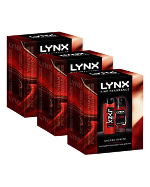 LYNX Fine Fragrance Cherry Spritz Gift Set 2 piece, Pack of 3