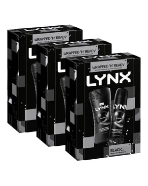 Lynx Black Duo Gift Set 2 piece, Pack of 3