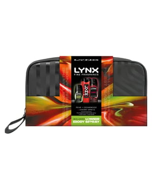 LYNX Fine Fragrance Cherry Spritz Washbag Collection Gift Set 3 piece