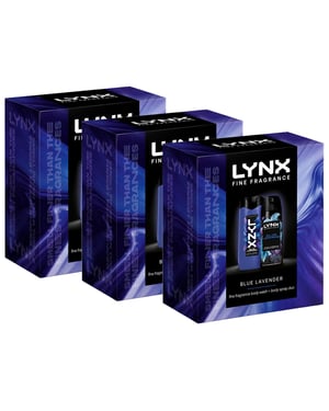 LYNX Fine Fragrance Blue Lavender Gift Set 2 piece, Pack of 3