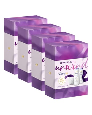 DOVE Unwind Body Wash Collection Gift Set 2 piece, Pack of 4
