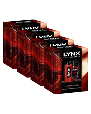 LYNX Fine Fragrance Cherry Spritz Gift Set 2 piece, Pack of 4