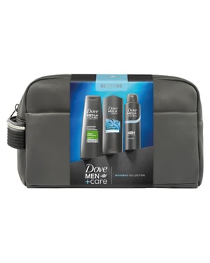Dove Men+Care Restore Washbag Essentials Collection Gift Set 3 piece