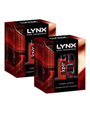 LYNX Fine Fragrance Cherry Spritz Gift Set 2 piece, Pack of 2