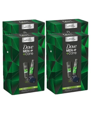 Dove Men+Care Refresh+Care Duo & Manicure Gift Set 2 piece, Pack of 4