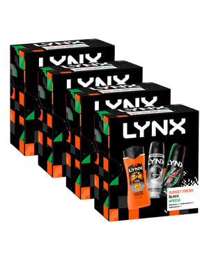 LYNX All Stars Trio Gift Set 3 piece, Pack of 4