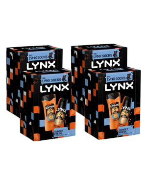 LYNX Sunset Fresh Duo & Socks Gift Set 2 piece, Pack of 4