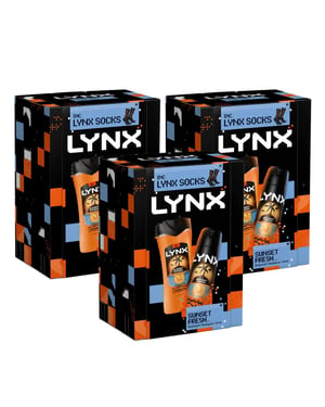 LYNX Sunset Fresh Duo & Socks Gift Set 2 piece, Pack of 3