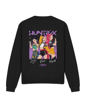K-Pop Demon Hunters Unisex Adult Singing Signature Sweatshirt (Black)
