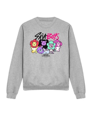K-Pop Demon Hunters Unisex Adult Saja Boys Lion Mascots Sweatshirt (Athletic Heather)