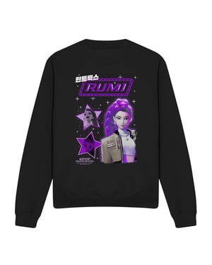 K-Pop Demon Hunters Unisex Adult Huntrix Rumi K-Pop Star Sweatshirt (Black)