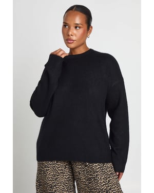 Plus Knitted Crew Neck Jumper