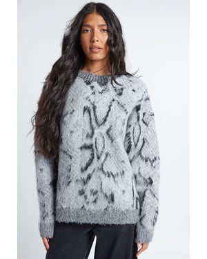 Tall Snake Print Super Soft Crew Neck Jumper