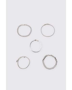 5 Pack Stainless Steel Bracelet Set