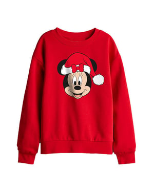 Disney Kindersweatshirt met Minnie Mouse-kerstmuts (Rood)