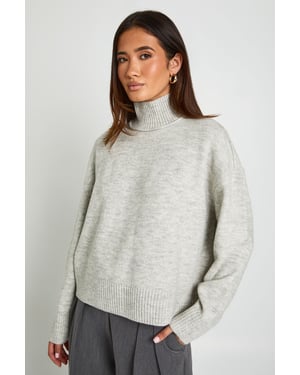 Exposed Seam Detail High Neck Jumper
