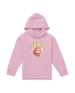 K-Pop Demon Hunters Childrens/Kids Huntrix Mira Collegic Pullover Hoodie (Light Pink)
