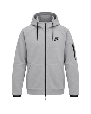 Nike Sportswear Tech Essentials Men's Full-zip Grey Fleece Hoodie