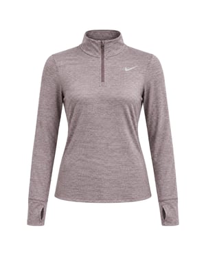 Nike Swift Women's Uv Protection 1/4-zip Brown Running Top