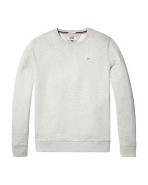Tommy Jeans Heren fleece gevoerd sweatshirt (Grijs Heide Marl)