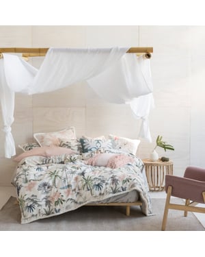 Linen House Luana Fringed Duvet Cover Set, White