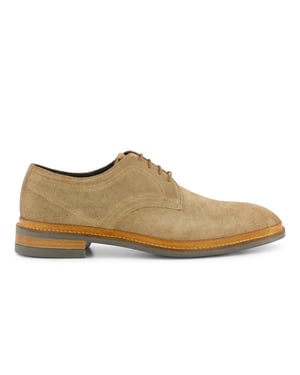 Giorgio nette veterschoenen beige effen leer textuur