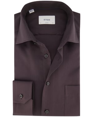 Overhemden Eton Classic Fit bruin