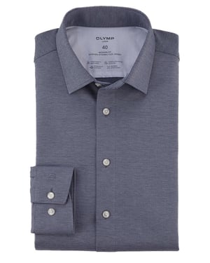 business overhemd Olymp Luxor 24/7 modern fit grijs jersey