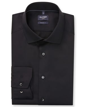 Overhemd Olymp Luxor Modern Fit zwart effen