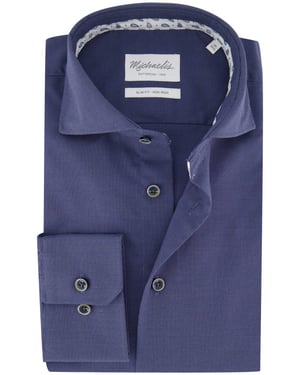 Overhemd Michealis donkerblauw strijkvrij slim fit