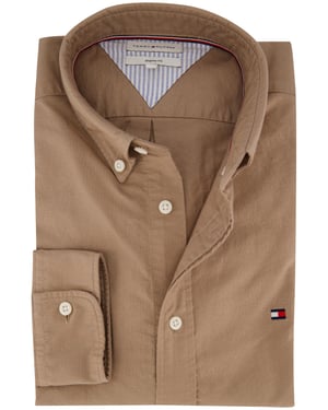 Overhemden Tommy Hilfiger bruin normale fit