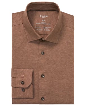 business overhemd Olymp No. Six super slim bruin