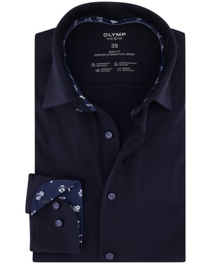 Navy overhemd OLYMP Level Five slanke fit stretch