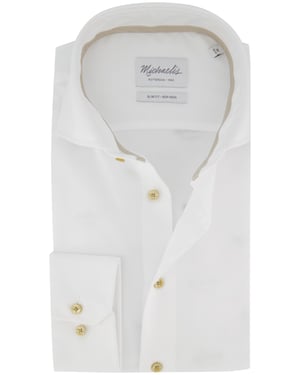 Overhemd Michealis slim fit wit strijkvrij