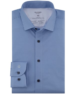 blauw geprint Olymp Level Five 24/Seven overhemd Dynamic Flex Jersey