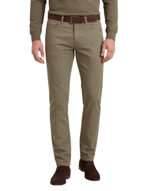 Pierre Cardin 5-p broek effen beige zonder omslag