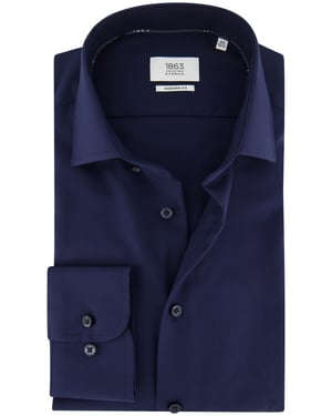 Overhemd Eterna 1863 donkerblauw modern fit