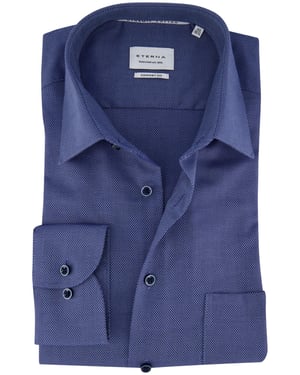 business overhemd Eterna Comfort Fit donkerblauw