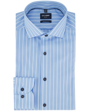 Gestreept business overhemd Olymp Luxor Modern Fit blauw
