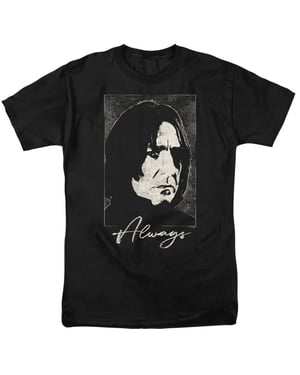 Harry Potter Unisex T-shirt voor volwassenen: Always Valentine Severus Sneep (Zwart)
