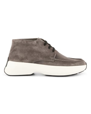 Giorgio sneakers hoog effen suede grijs lichte zool