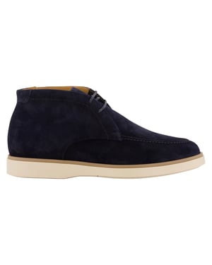 Schoenen Giorgio donkerblauw suède & lichte zool