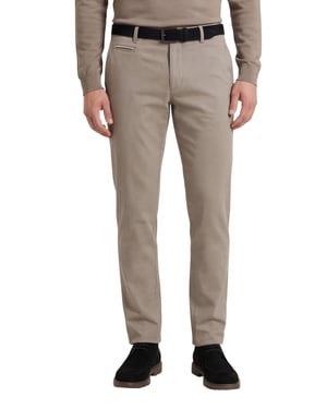 Brax Pantalon bruin katoenen effen
